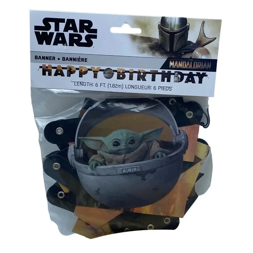 Star Wars Mandalorian Happy Birthday‎ The Child Baby Yoda 6 Foot Banner NEW